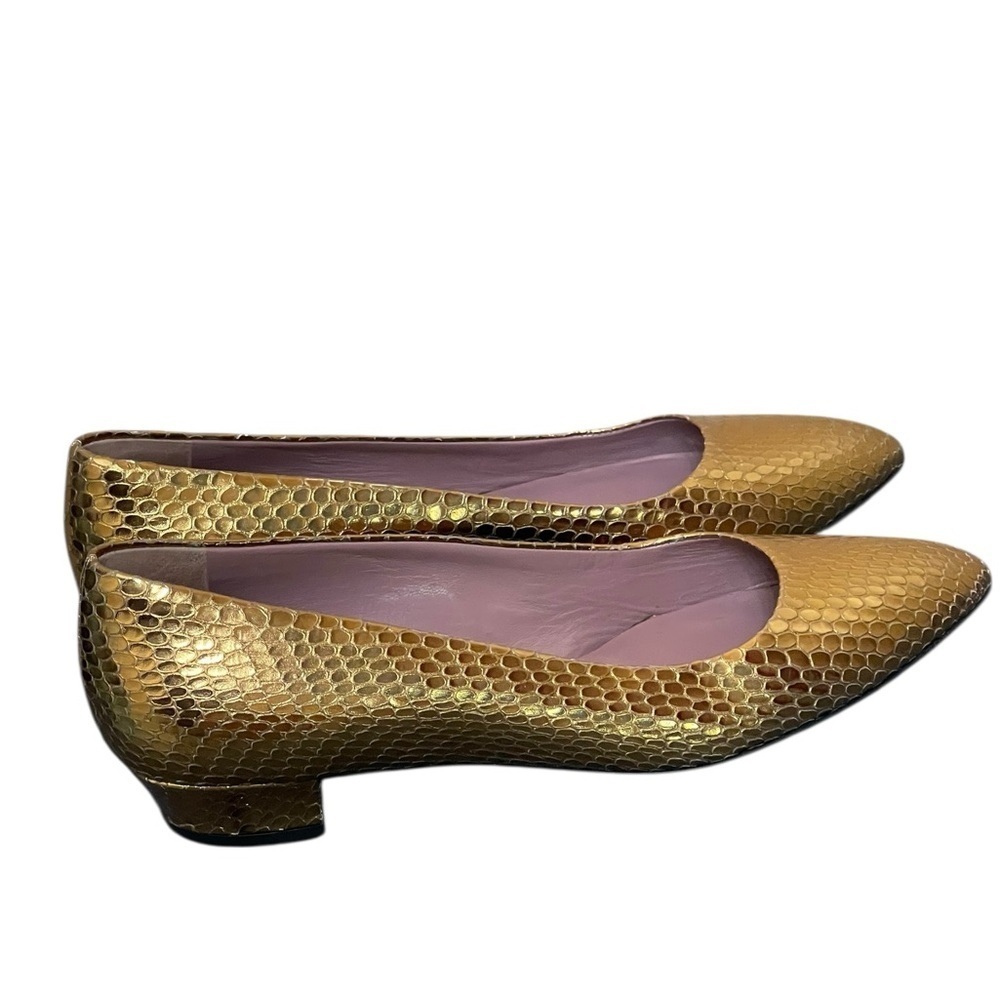 Miu Miu snake gold leather sandals size 37 1/2 - Picture 7 of 12